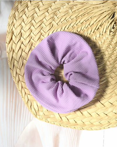 Pastel Lilac Textured Scrunchie Evangeline